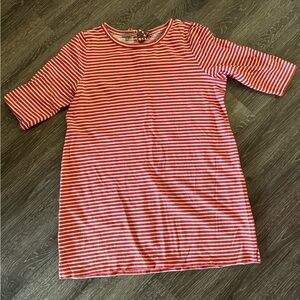 Red and White Striped Dress